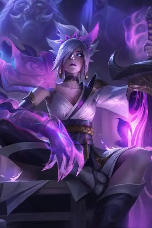 英雄联盟lol放逐之刃瑞文瑞雯锐雯灵魂莲华皮肤原画,高清图片,手机