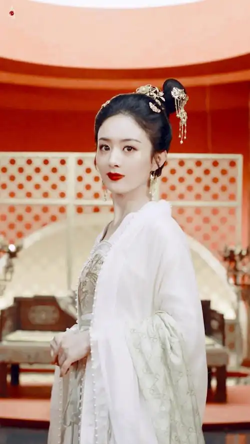 赵丽颖白衣执扇##赵丽颖执扇半遮面古装大片