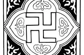 卐纹回纹组合底纹矢量图