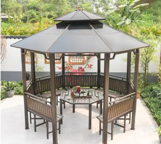 20款花园凉亭设计效果图片,装上花园凉亭,隔壁邻居都羡慕哭了