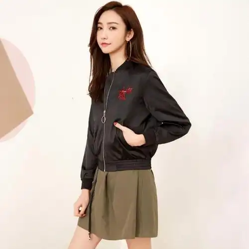 上新拉夏贝尔秋冬bf宽松韩版上衣外套女生个性黑色帅气衣服10015575