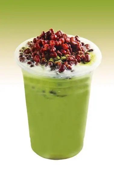 制作红豆抹茶奶茶