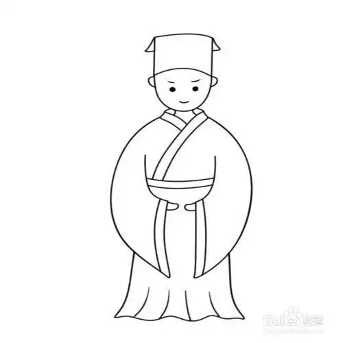 简笔画-如何画q版汉族男人的简笔画