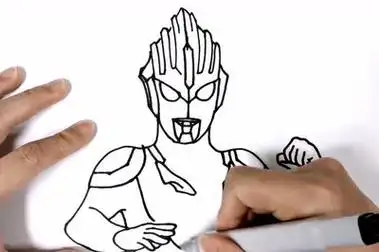 欧布奥特曼简笔画 - 简单简笔画