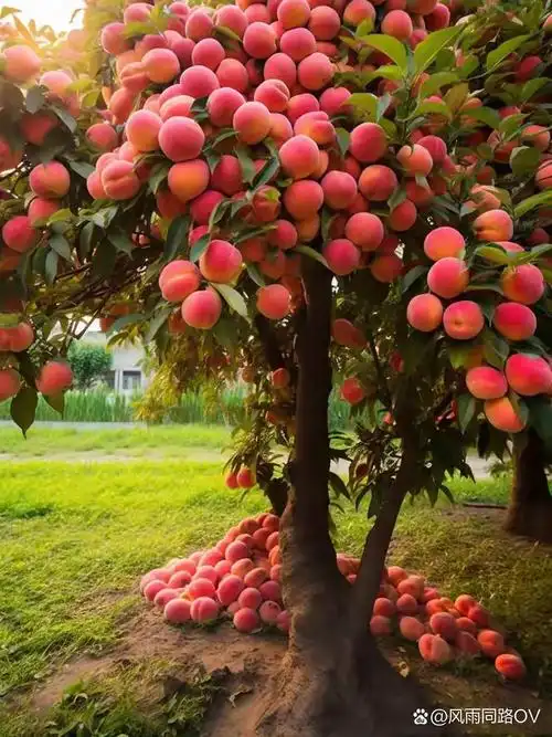 这棵桃树简直是桃子控的天堂啊!