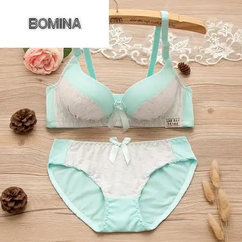 波迷娜bomina少女文胸套装18岁高中生内衣内裤19女生20女孩小胸罩无