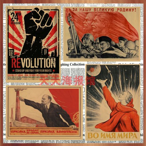 画之佳苏联二战时期战争海报 反法西斯招贴画复古牛皮纸励志装饰