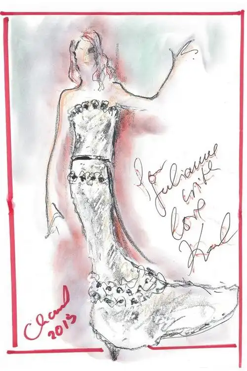 时装界的凯撒大帝卡尔拉格斐的设计手稿