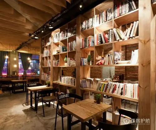 木质复古风咖啡馆装修效果图