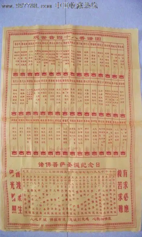 观世音四十八香谱图