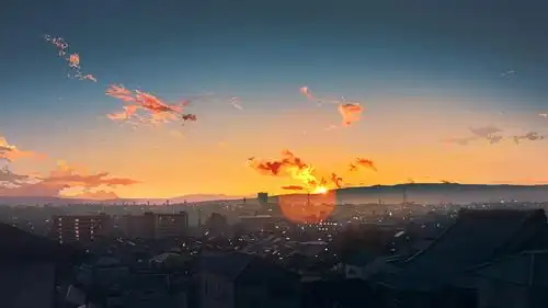 日系绝美意境动漫风景手绘插画,艺术壁纸-回车桌面