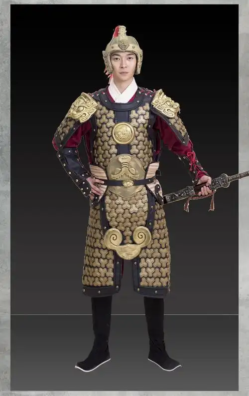 盔甲古装将军成人古代铠甲可穿战袍真人岳飞帅表演出服 漠鹰盔甲 均码