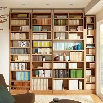 衍潇顶天立地书架薄置物架落地可调节收纳架整墙经济型简约客厅书房