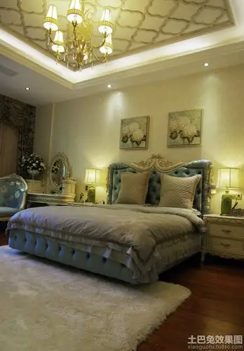 欧式主卧室吊顶效果图大全2013图片