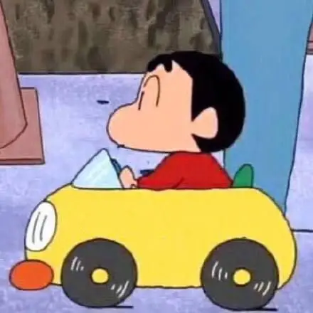 情侣头像蜡笔小新开车樱桃小丸子开车