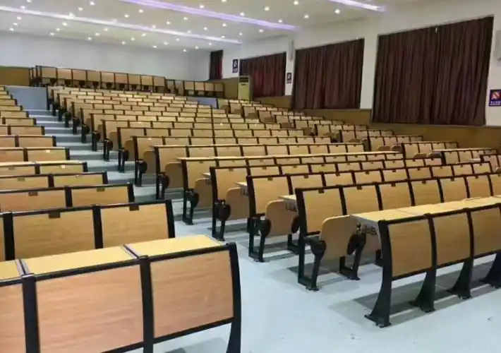 阶梯教室排椅报告厅折叠桌椅大学教室课桌椅带写字板培训椅会议室会议