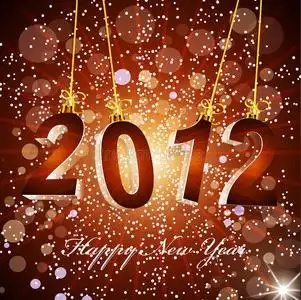 2012新年2012年数字新年背景照片