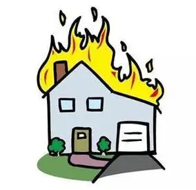 着火的高楼简笔画简单一点的