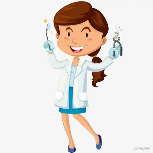 矢量女牙医png素材透明免抠图片-动植人物