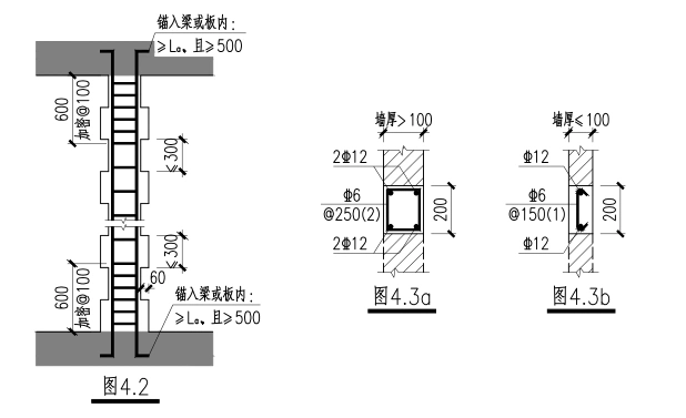 钢筋构造柱配筋