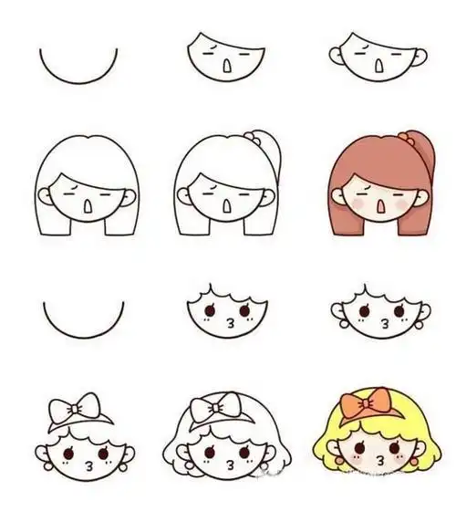 萌 简笔画 q版 呆萌 卡通简单又好画的q版小人物萌萌哒的q版萌图简笔