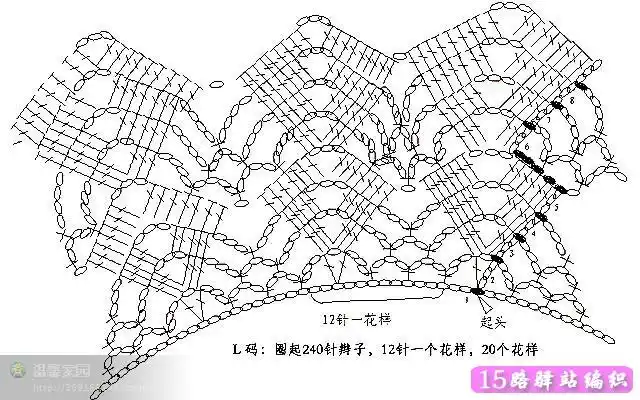 精美贝壳花短袖连衣裙的钩法图解