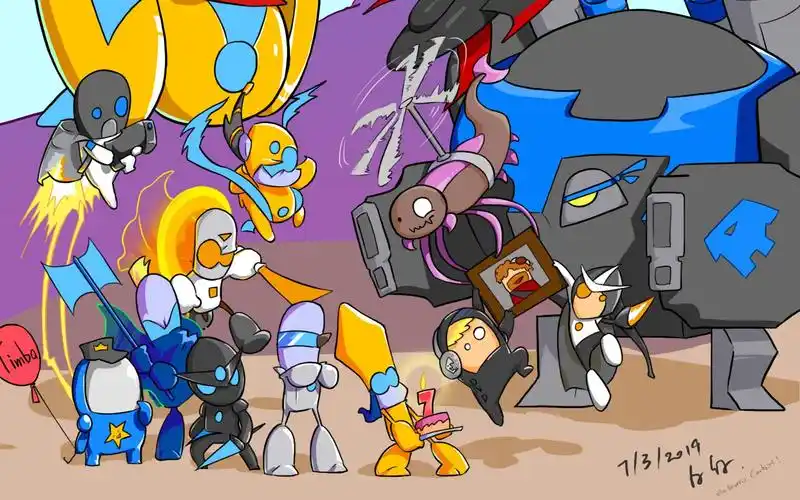 【8倍速】爆笑星际第7季纪念 粉丝合照绘画速放(下)_哔哩哔哩 (゜-゜)