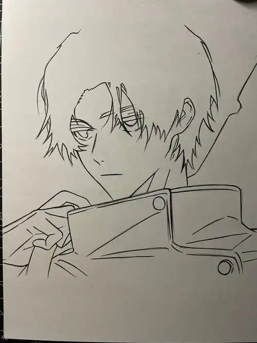 乙骨忧太 #手绘 #咒术回战 #临摹 - 抖音