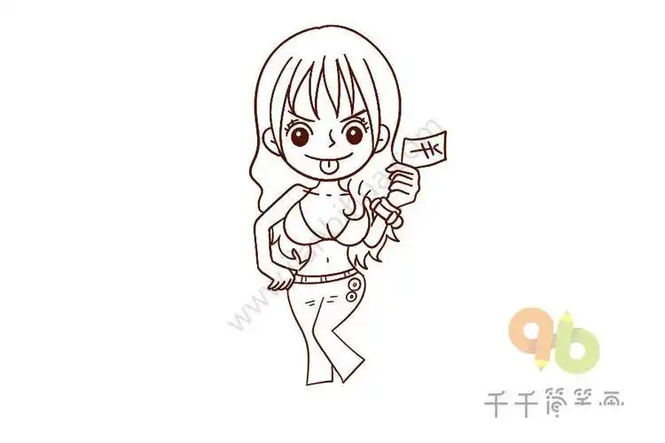 海贼王 娜美简笔画怎么画