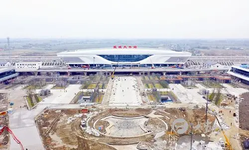 高铁盐城大丰站鸟瞰