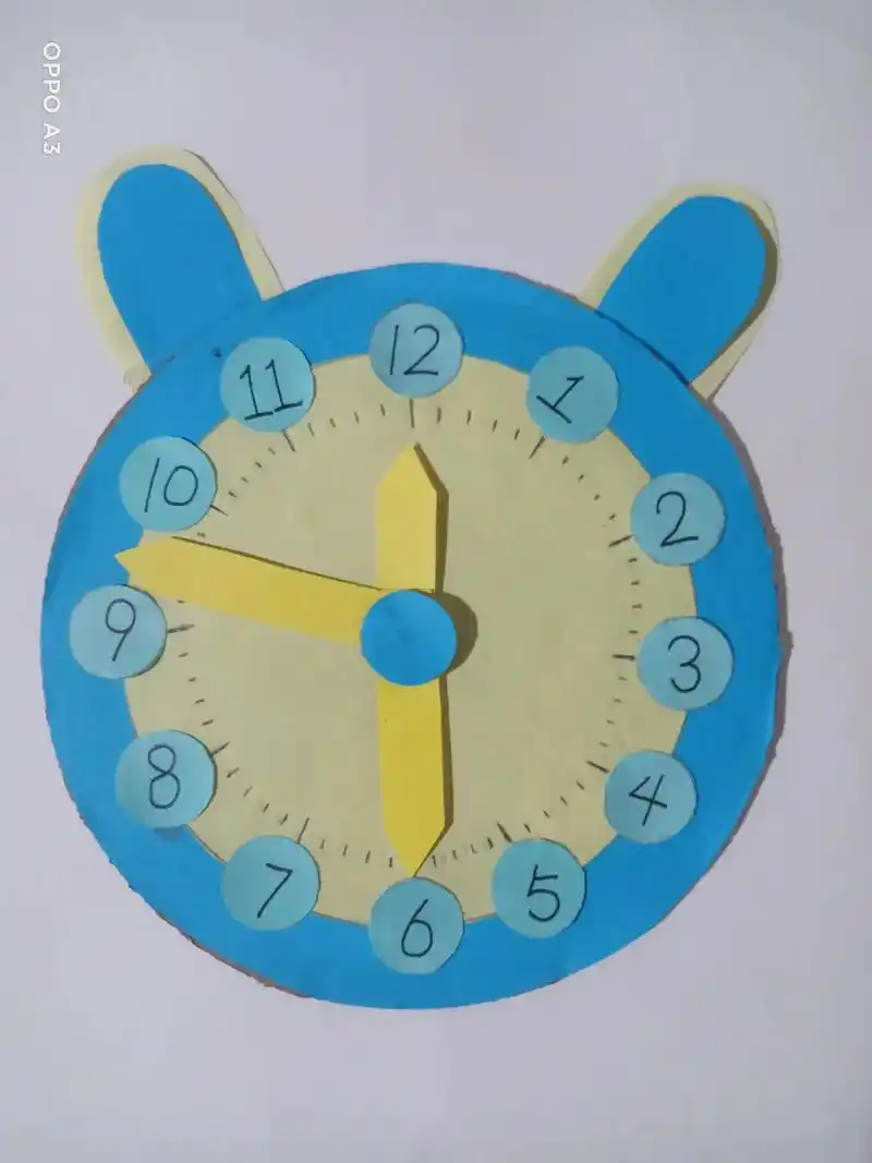 二年级钟面手工制作认识时间