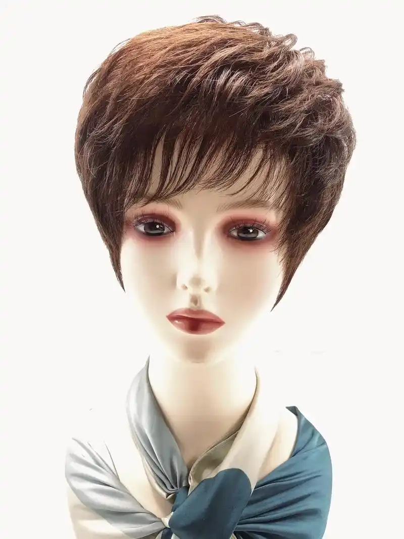 全真发手工钩织 #女士假发 #假发补发看过来 - 抖音