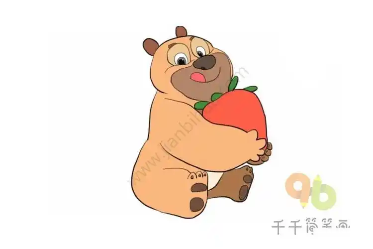 图熊二简笔画 熊二的画法步骤熊熊乐园简笔画熊出没小熊二简笔画步骤