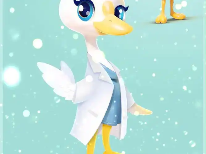 天鹅 天鹅卡通形象设计 小天鹅 天鹅插画 鸭子吉祥物 原创插画设计