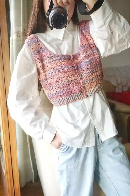 两穿女士钩针背心