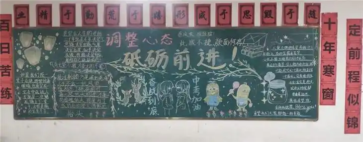 厉兵秣马,砥砺前行——宏达实验学校九年级冲刺中考板报展