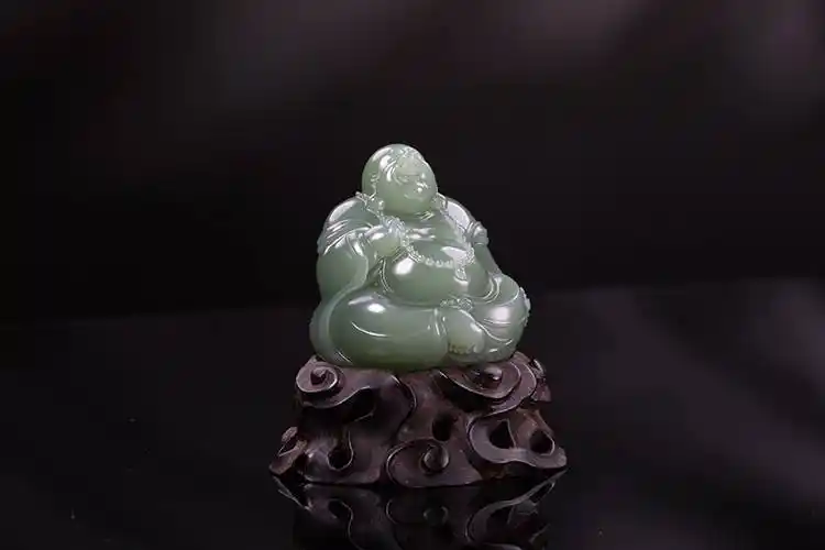 绿松石弥勒佛摆件 玉雕界"侯弥勒"侯晓峰玉雕(整套)_作品_和田玉_神韵