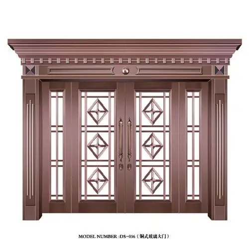 别墅四开铜式大门合肥顶顺铜艺