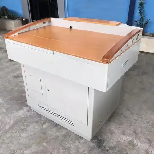 讲台多媒体钢制多功能演讲学校教室老师讲课发言演讲台