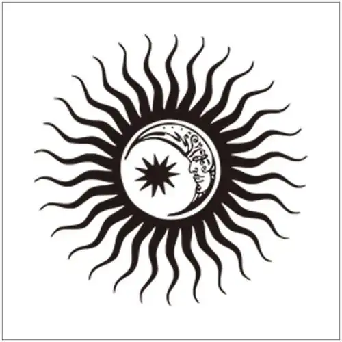 2328欧美货源星月太阳墙贴 个性酒吧客厅装饰创意墙贴批发