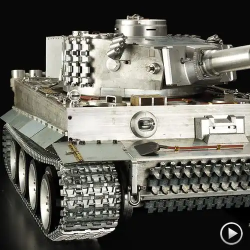 恒龙1/8全金属底盘遥控坦克模型德国虎式电动 2.4g系统载人拉车