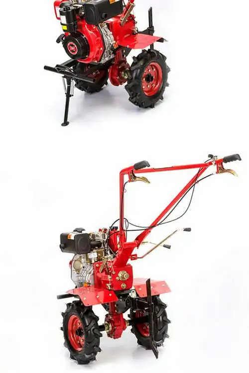 微耕机小型耕田机松土机 178f机微耕机 6马力耕地机 犁头 防滑铁轮