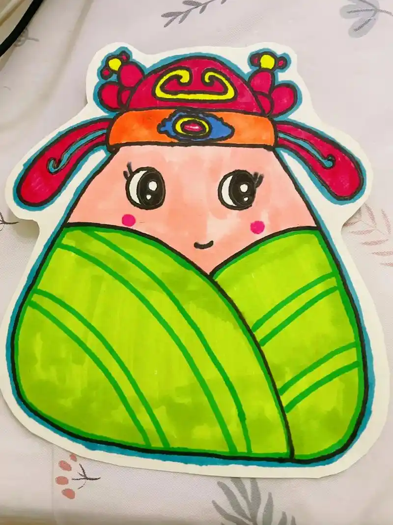 儿童简笔画粽子