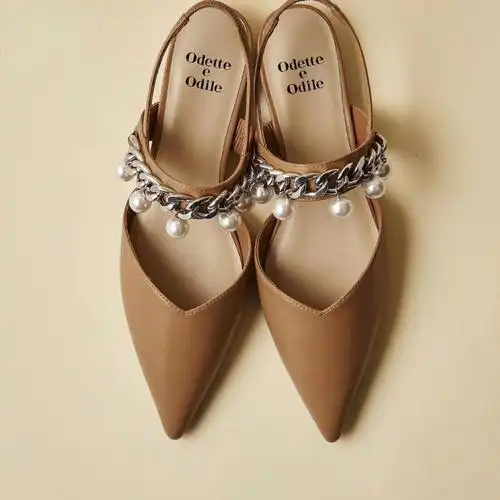 穿搭odetteeodile珍珠包头鞋