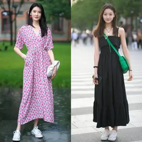 那是你选错了穿法,试试:小白鞋 裙子,很气质