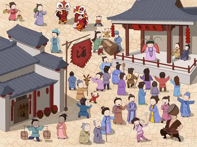 中国节日春节庙会