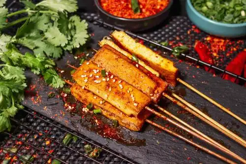 豆干烤串 烧烤 烤串