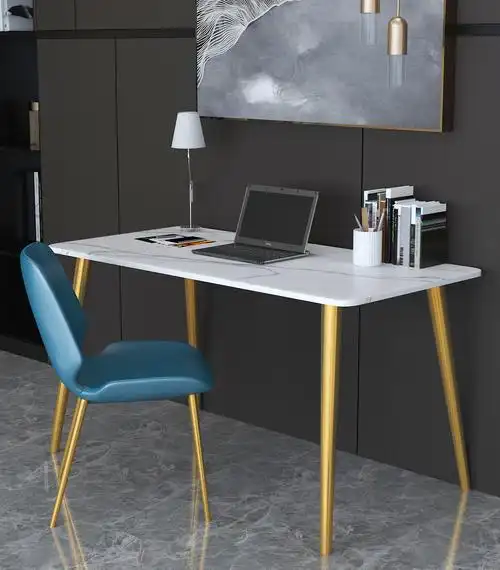 轻奢大理石书桌学生写字桌椅书法简约现代电脑桌书桌