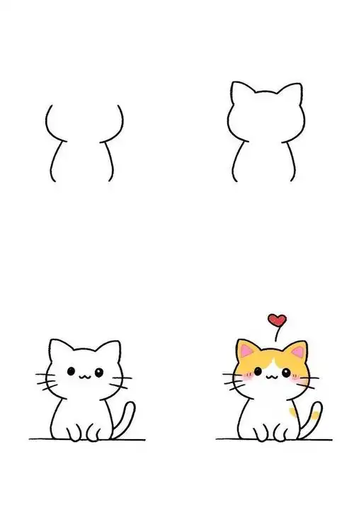 🐱简笔画猫来啦!✨