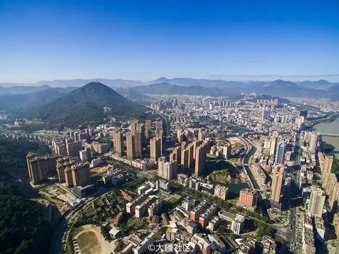 鸟瞰福建南安市